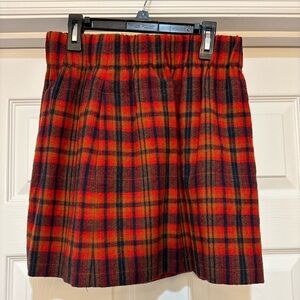 J CREW CYPRESS PLAID SKIRT 2 Mini Winter Wool Blend